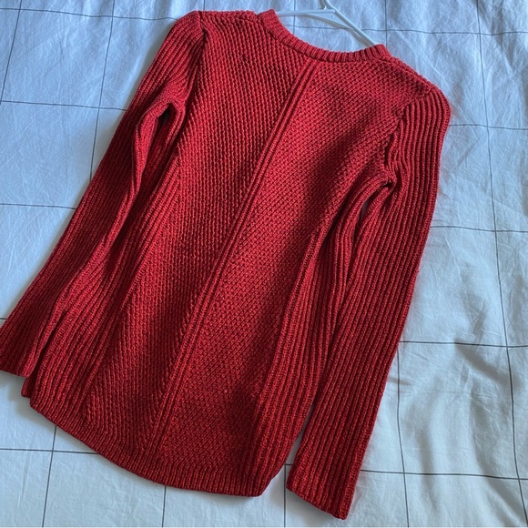 Madewell Red Cable-knit Sweater - Picture 2 of 4